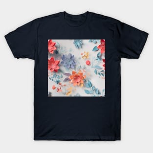 translucent paper illustration of floral arrangement T-Shirt